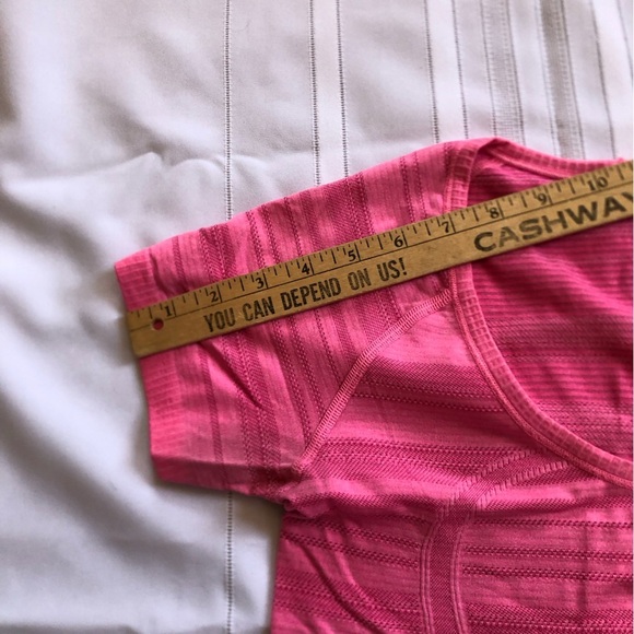 Lululemon Pink Striped Short Sleeve Top - Picture 10 of 13